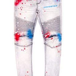 MENS JEANS SABLE PRINTED JEAN-RED