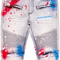 MENS JEANS SABLE PRINTED JEAN-RED