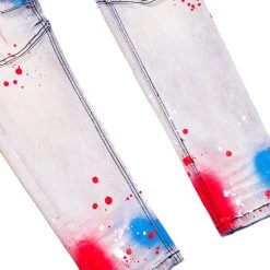 MENS JEANS SABLE PRINTED JEAN-RED