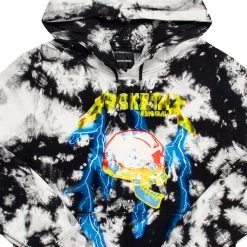 MENS HOODIES & SWEATSHIRTS SAGE PRINTED HOODIE-BLACK