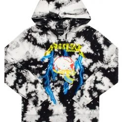 MENS HOODIES & SWEATSHIRTS SAGE PRINTED HOODIE-BLACK