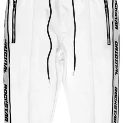 MENS PANTS SLANT TRACK PANT- WHITE