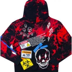 MENS HOODIES & SWEATSHIRTS Tops Snoh Black Tie Dye Graphic Printed Hoodie 5 MENS HOODIES & SWEATSHIRTS Tops Snoh Black Tie Dye Graphic Printed Hoodie