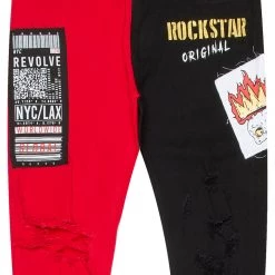 MENS JEANS TITO PATCHWORK JEAN-RED