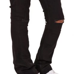 MENS JEANS Denim TOOSI STACKED FLARE JEAN-BLACK