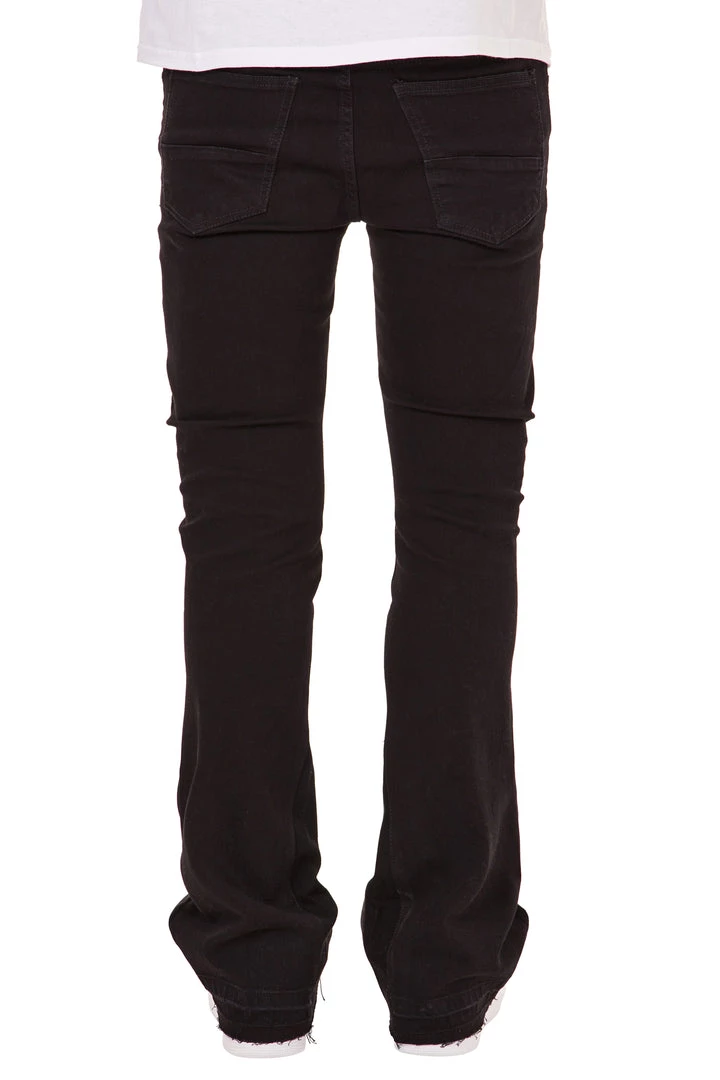 MENS JEANS Denim TOOSI STACKED FLARE JEAN-BLACK 4 MENS JEANS Denim TOOSI STACKED FLARE JEAN-BLACK