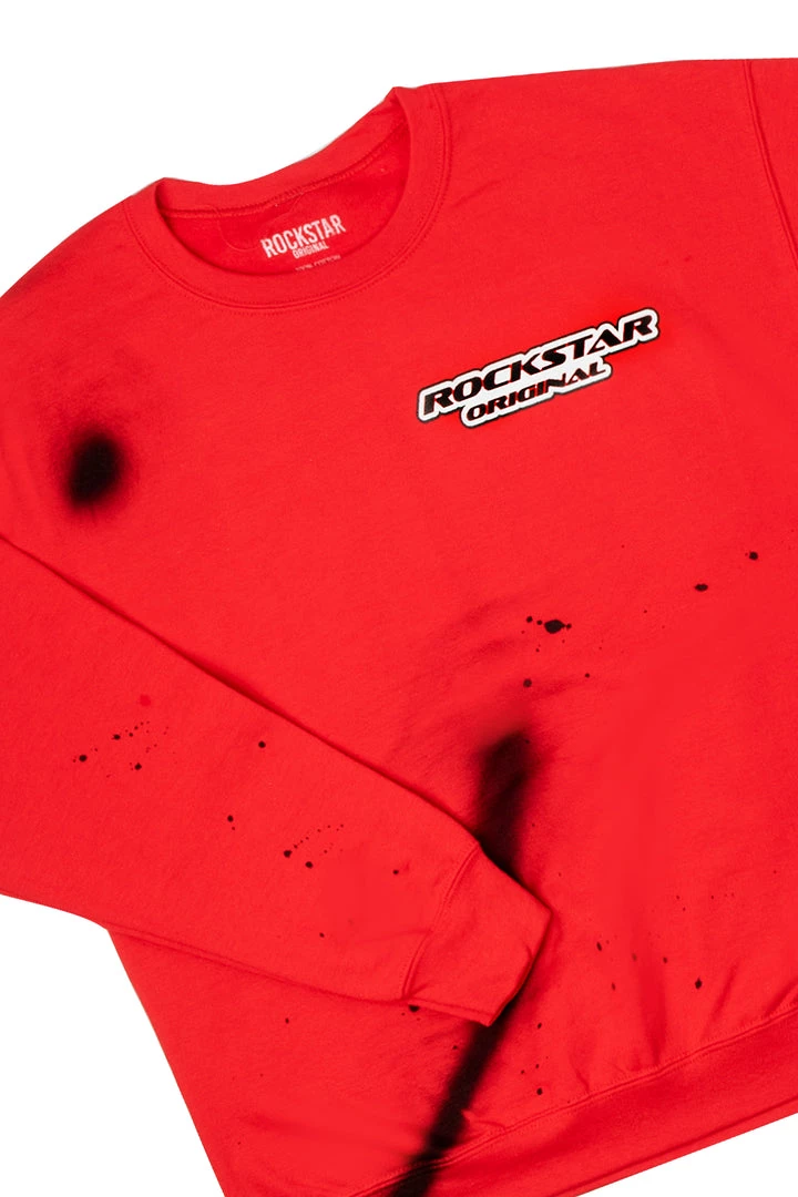 MENS TRACK SETS TOPPER PAINTER CREWNECK TRACK SET-RED 2 MENS TRACK SETS TOPPER PAINTER CREWNECK TRACK SET-RED