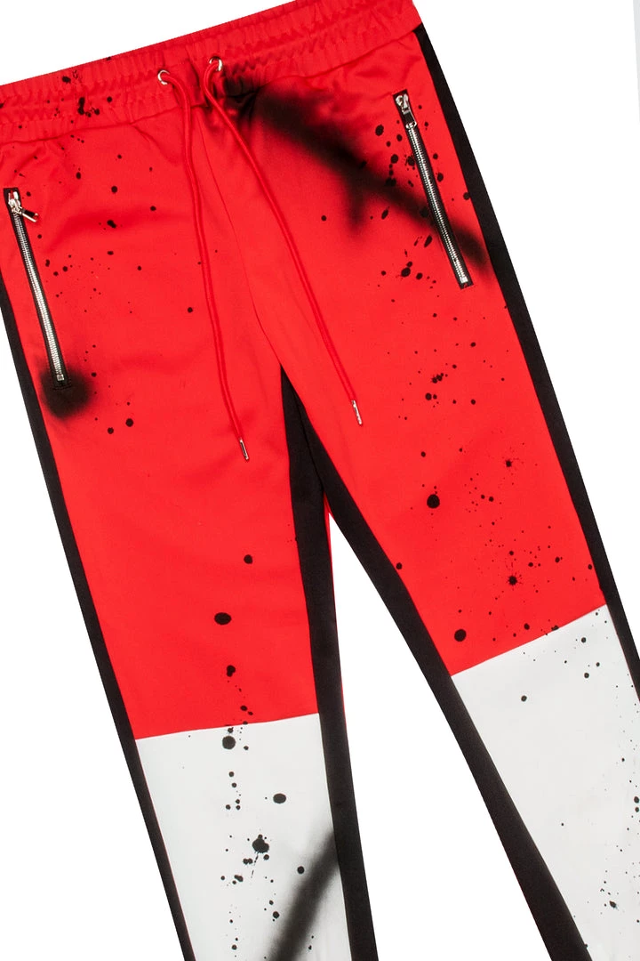 MENS TRACK SETS TOPPER PAINTER CREWNECK TRACK SET-RED 3 MENS TRACK SETS TOPPER PAINTER CREWNECK TRACK SET-RED