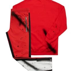 MENS TRACK SETS TOPPER PAINTER CREWNECK TRACK SET-RED 7 MENS TRACK SETS TOPPER PAINTER CREWNECK TRACK SET-RED