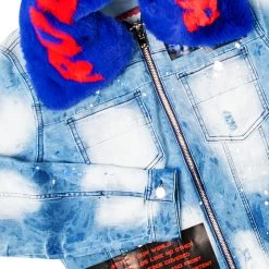 MENS TRACK SETS EVERETT DENIM JACKET/TRACKPANT SET-BLUE