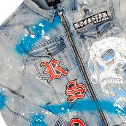 MENS TRACK SETS ROMAN DENIM JACKET/TRACKPANT SET-WHITE 11 MENS TRACK SETS ROMAN DENIM JACKET/TRACKPANT SET-WHITE