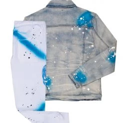 MENS TRACK SETS ROMAN DENIM JACKET/TRACKPANT SET-WHITE 13 MENS TRACK SETS ROMAN DENIM JACKET/TRACKPANT SET-WHITE