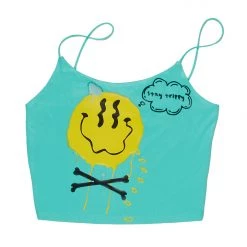 WOMENS TOPS Best Seller TRIPPY CROP TEE-MINT