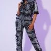 WOMENS ROMPERS & JUMPSUITS TUPAC DENIM JUMPSUIT-BLACK Best Seller