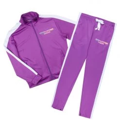 MENS TRACK SETS TURE ZIPPER JACKET TRACK SET-PURPLE