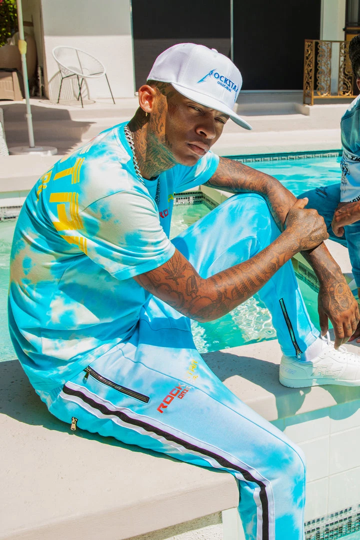 MENS TRACK SETS TURE T-SHIRT TRACK SET- BLUE 2 MENS TRACK SETS TURE T-SHIRT TRACK SET- BLUE