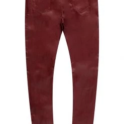 WOMENS PANTS THE TATE FAUX LEATHER ZIPPER PANT-BURGUNDY Best Seller 5 WOMENS PANTS THE TATE FAUX LEATHER ZIPPER PANT-BURGUNDY Best Seller