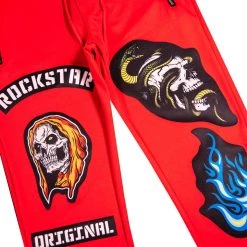 MENS TRACK SETS TATUM T-SHIRT TRACK SET- RED/BLK 6 MENS TRACK SETS TATUM T-SHIRT TRACK SET- RED/BLK