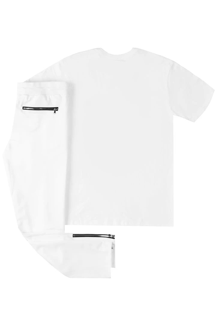 MENS TRACK SETS TATUM T-SHIRT TRACK SET- WHT 4 MENS TRACK SETS TATUM T-SHIRT TRACK SET- WHT