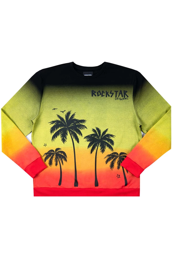 MENS HOODIES & SWEATSHIRTS TOVI OMBRE CREWNECK- BLACK/YELLOW Tops 1 MENS HOODIES & SWEATSHIRTS TOVI OMBRE CREWNECK- BLACK/YELLOW Tops