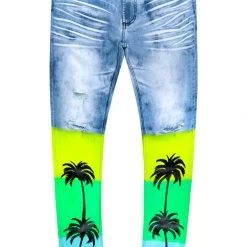 MENS JEANS TOVI OMBRE JEAN- GREEN