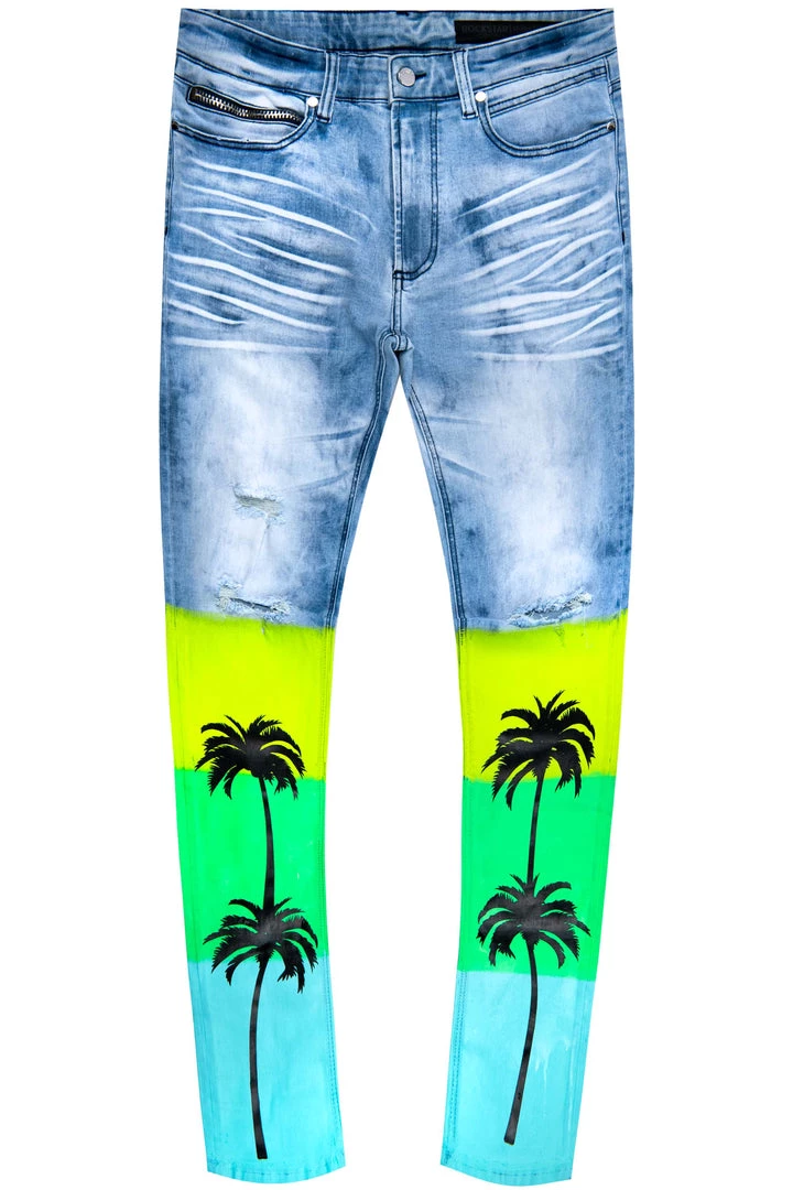 MENS JEANS TOVI OMBRE JEAN- GREEN 1 MENS JEANS TOVI OMBRE JEAN- GREEN