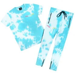 MENS TRACK SETS TURE T-SHIRT TRACK SET- BLUE