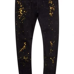 MENS JEANS Denim URI PATCHWORK JEAN-BLACK