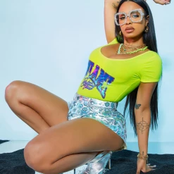 WOMENS SHORTS Best Seller CELESTIAL SHORT-SILVER