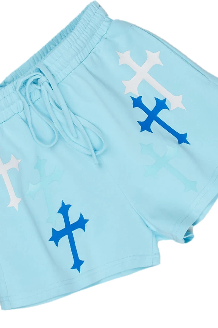 WOMENS SHORT SETS VELORA SHORT SET-TURQUOISE 3 WOMENS SHORT SETS VELORA SHORT SET-TURQUOISE