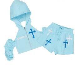 WOMENS SHORT SETS VELORA SHORT SET-TURQUOISE