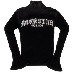 WOMENS HOODIES & SWEATSHIRTS Best Seller VERGE KNIT TOP-BLACK