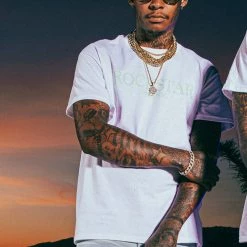 MENS TEES VICARIO GRAPHIC T-SHIRT-WHITE/GREEN