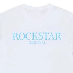 MENS TEES Tops VICARIO GRAPHIC T-SHIRT-WHITE/AQUA