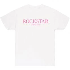 MENS TEES VICARIO GRAPHIC T-SHIRT-WHITE/PINK Tops