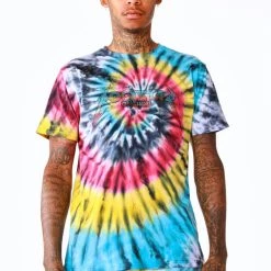 MENS SHORT SETS Track Sets VONHAM TIE DYE SHORT SET- BLK MULTI