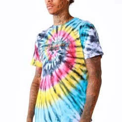 MENS SHORT SETS Track Sets VONHAM TIE DYE SHORT SET- BLK MULTI