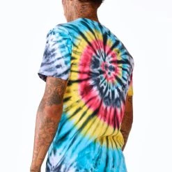 MENS SHORT SETS Track Sets VONHAM TIE DYE SHORT SET- BLK MULTI