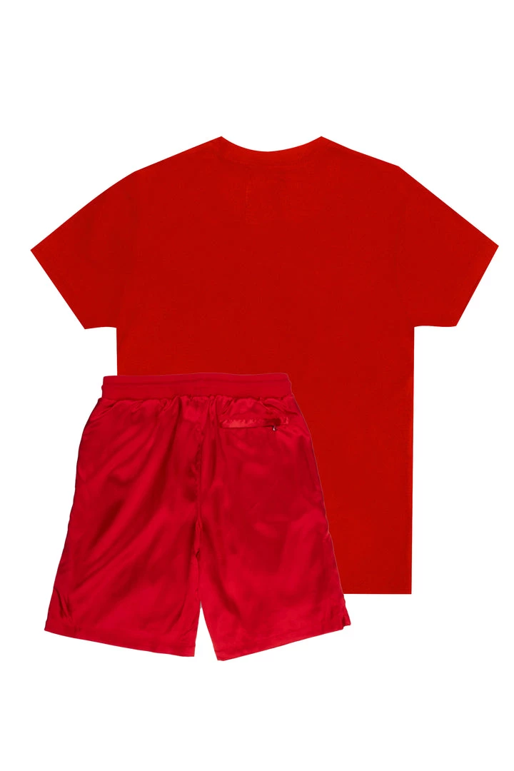 MENS SHORT SETS WAGE SHORT SET-RED Track Sets 4 MENS SHORT SETS WAGE SHORT SET-RED Track Sets