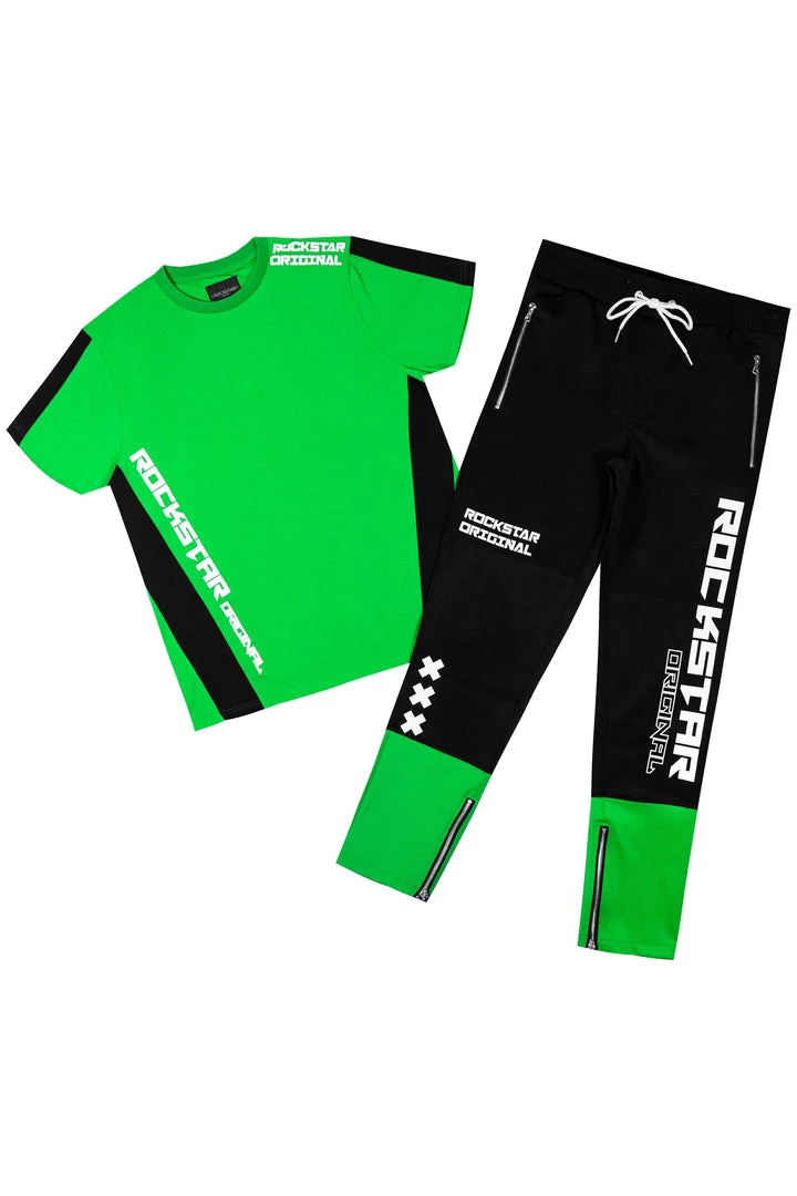 BOYS TRACK SETS KIDS WADE T-SHIRT TRACK SET- GREEN New Arrivals 3 BOYS TRACK SETS KIDS WADE T-SHIRT TRACK SET- GREEN New Arrivals