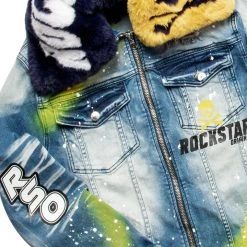 MENS TRACK SETS CARMELO DENIM JACKET/TRACKPANT SET-NAVY/YELLOW 11 MENS TRACK SETS CARMELO DENIM JACKET/TRACKPANT SET-NAVY/YELLOW