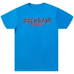 MENS TEES YERIK PRINTED T-SHIRT-BLUE Tops