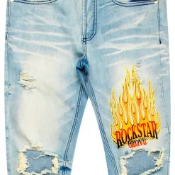 MENS JEANS Denim YORK PRINTED JEAN-BLUE