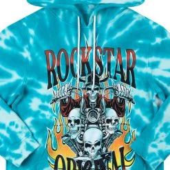 MENS HOODIES & SWEATSHIRTS YORK TIE DYE HOODIE BLUE Tops