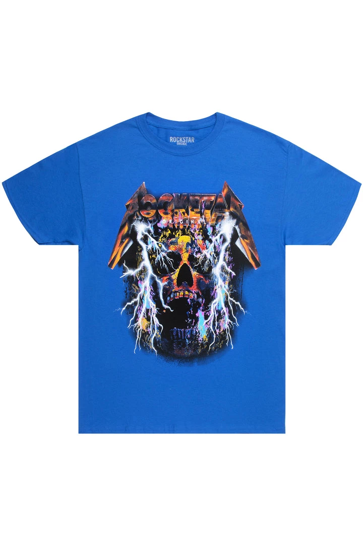 MENS TEES ZAKKERY GRAPHIC T-SHIRT-ROYAL BLUE 1 MENS TEES ZAKKERY GRAPHIC T-SHIRT-ROYAL BLUE