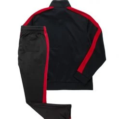MENS TRACK SETS ZALEN GRAPHIC TRACK SET-BLACK/RED