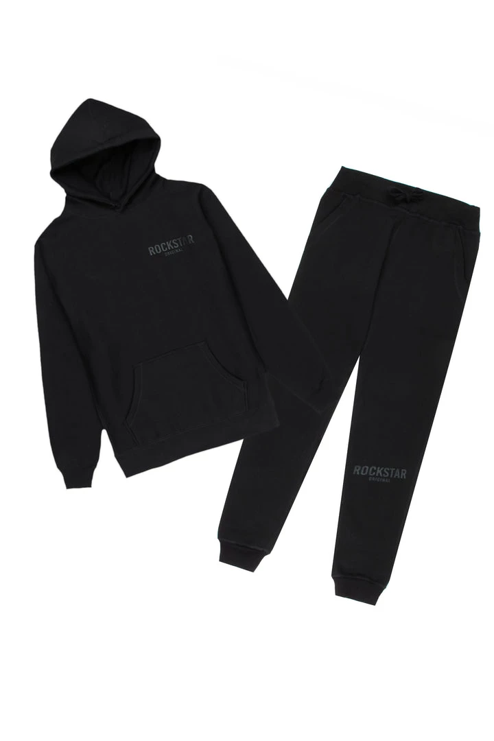 MENS TRACK SETS ZED HOODIE TRACK SET-BLACK 1 MENS TRACK SETS ZED HOODIE TRACK SET-BLACK