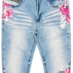 MENS JEANS ZAYDEN 5 POCKET JEAN PAINTER JEAN-PINK Denim