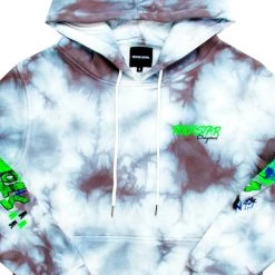 MENS HOODIES & SWEATSHIRTS ZAYDEN TIE DYE HOODIE- GREY Tops