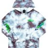 MENS HOODIES & SWEATSHIRTS ZAYDEN TIE DYE HOODIE- GREY Tops